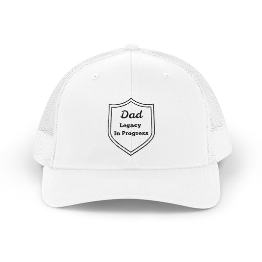 Dad – Legacy in Progress Snapback Trucker Hat | Modern Tribute to Timeless Fatherhood - Father's Day Gift, Outdoor Cap, Dad Hat, Casual Wear, Gift for Dad