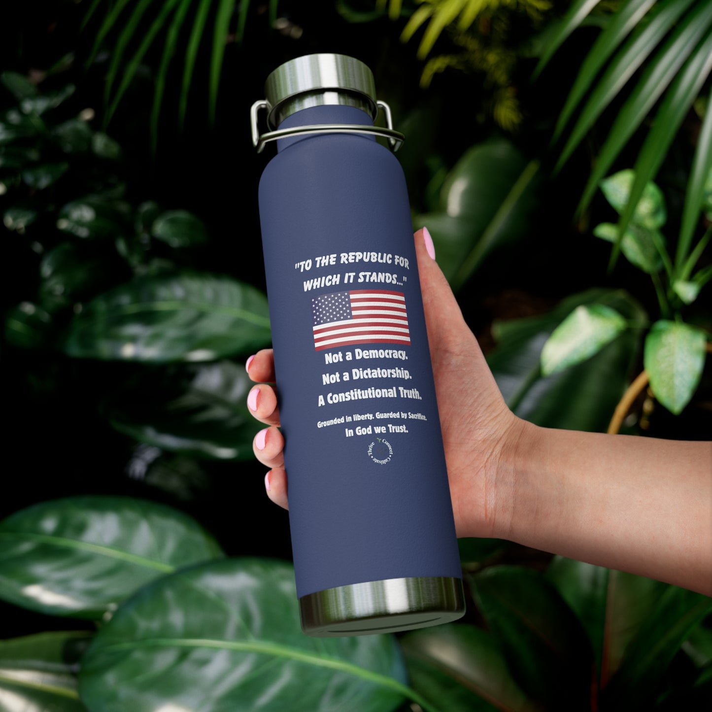 "To the Republic" 22oz Insulated Bottle β For Those Who Stand for Truth, Liberty & Legacy