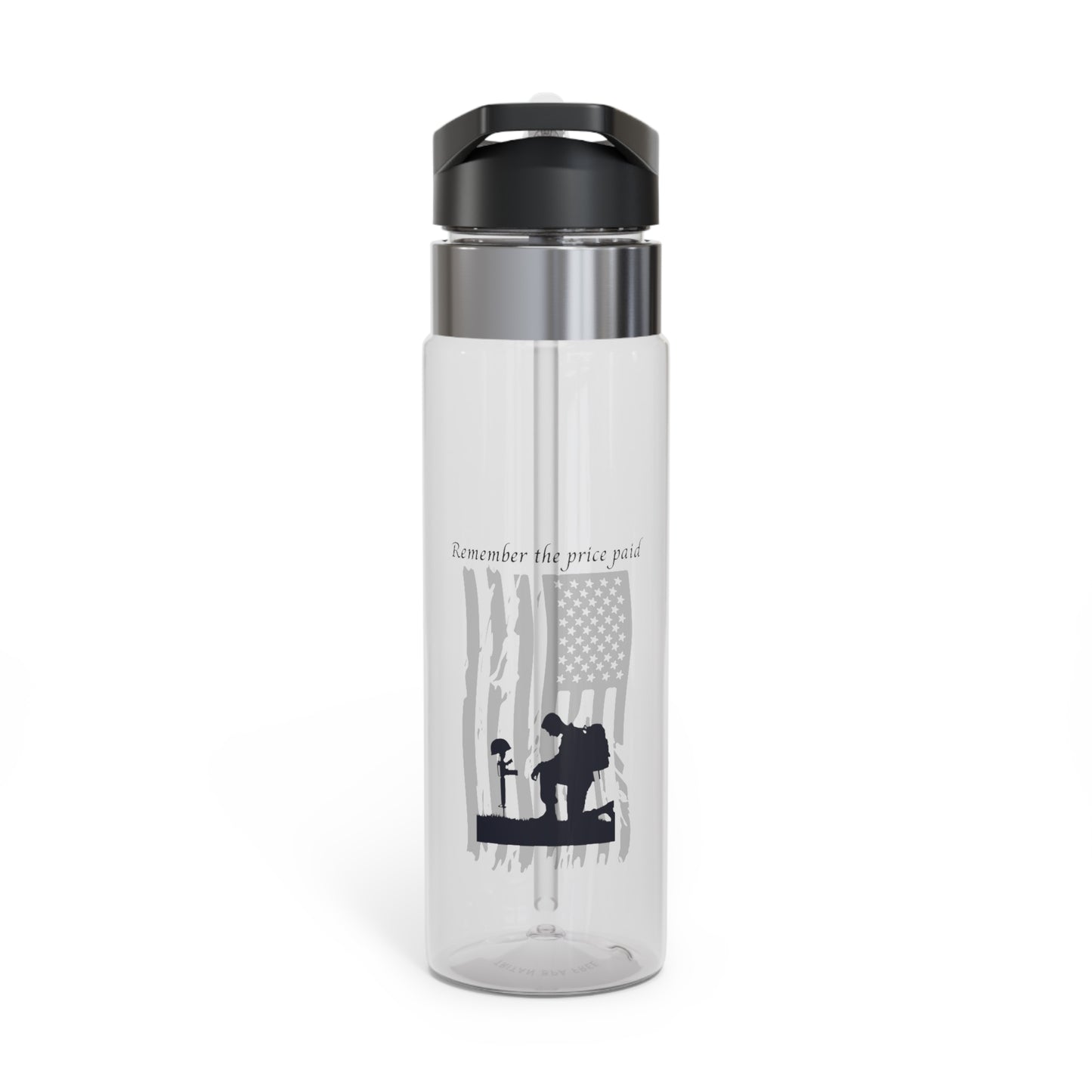 Mindful Nuggets™ Collection – A Price Was Paid for Freedom -20oz Hydration Bottle Sport Bottle with Inspirational Design, Fitness Water Bottle, Motivational Hydration, Gym Accessory, Gift for Athletes