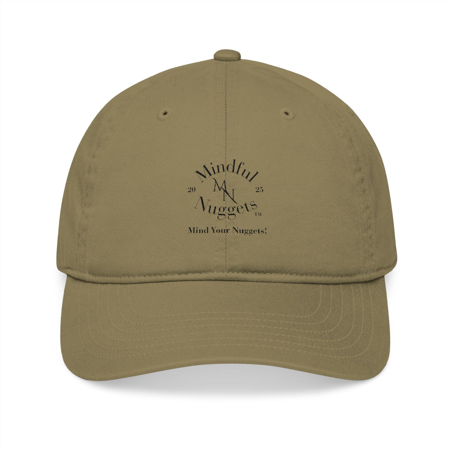 Mindful Nuggets Organic Baseball Cap - Embroidered Adjustable Hat