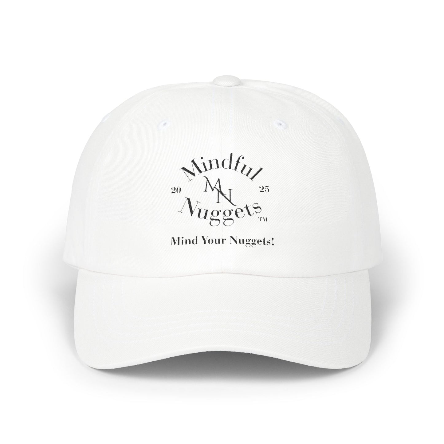 Mind Your Nuggets Classic Dad Cap - Trendy White Hat for Casual Style
