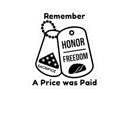 Patriotic Vinyl Decals for Remembrance, Honor Freedom Stickers, Memorial Decals, Military Tribute Stickers, Vinyl Wall Art