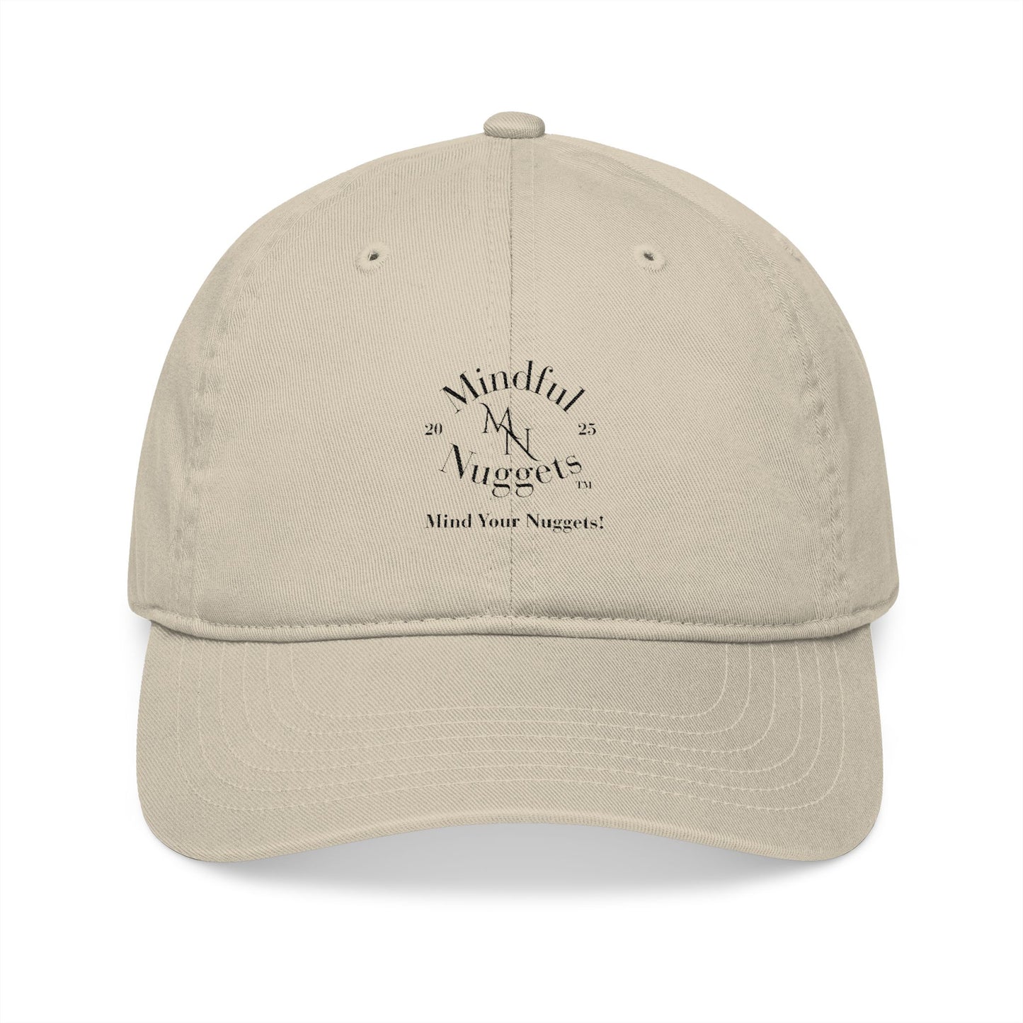 Mindful Nuggets Organic Baseball Cap - Embroidered Adjustable Hat
