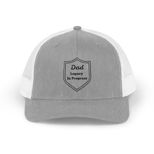 Dad – Legacy in Progress Snapback Trucker Hat | Modern Tribute to Timeless Fatherhood  - Father's Day Gift, Outdoor Cap, Dad Hat, Casual Wear, Gift for Dad