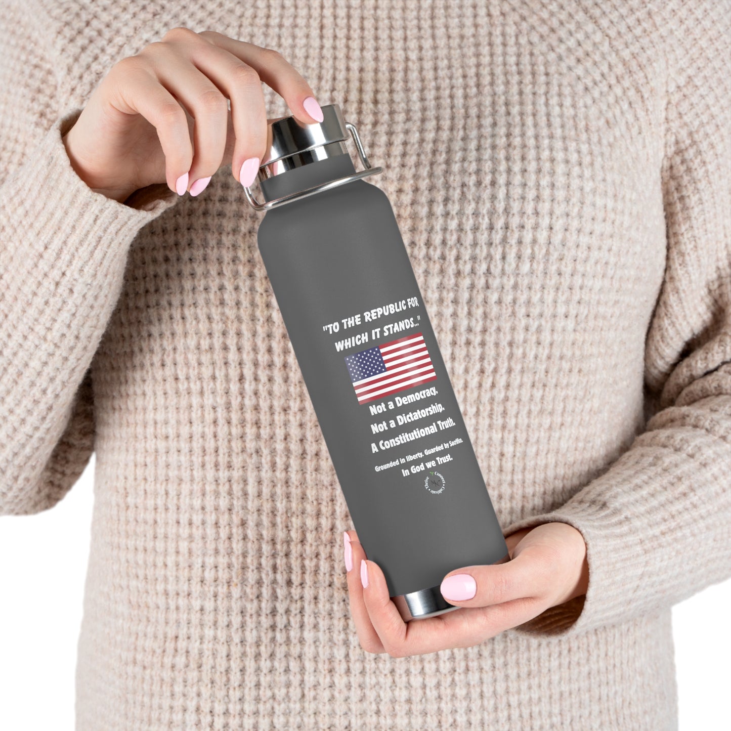"To the Republic" 22oz Insulated Bottle – For Those Who Stand for Truth, Liberty & Legacy