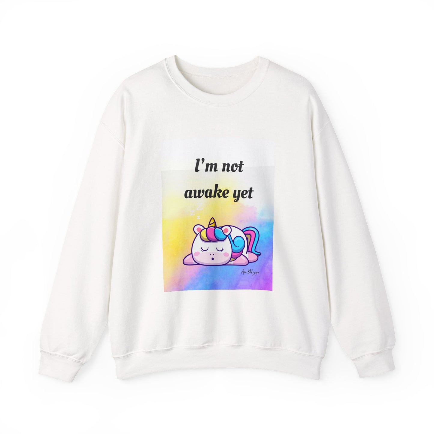 Not Awake Yet – Touched & Empowered Unicorn Edition - Cozy Crewneck