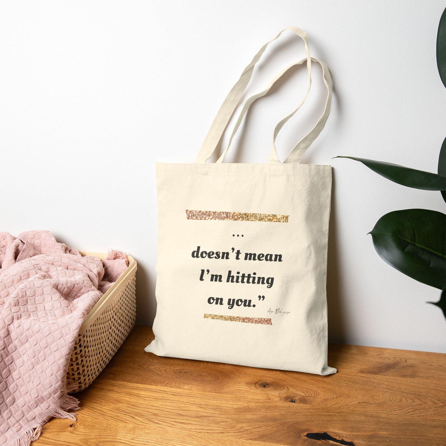 Just Because I'm Friendly" Tote – Touched & Empowered Edition -Charming Cotton Canvas Tote Bag